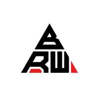 diseño de logotipo de letra de triángulo brw con forma de triángulo. monograma de diseño de logotipo de triángulo brw. plantilla de logotipo de vector de triángulo brw con color rojo. logo triangular brw logo simple, elegante y lujoso.