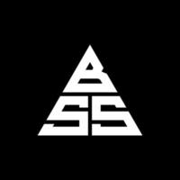 diseño de logotipo de letra de triángulo bss con forma de triángulo. monograma de diseño del logotipo del triángulo bss. plantilla de logotipo de vector de triángulo bss con color rojo. logo triangular bss logo simple, elegante y lujoso.