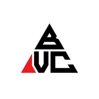 Diseño de logotipo de letra triangular bvc con forma de triángulo. monograma de diseño del logotipo del triángulo bvc. plantilla de logotipo de vector de triángulo bvc con color rojo. logotipo triangular bvc logotipo simple, elegante y lujoso.