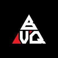Diseño de logotipo de letra triangular bvq con forma de triángulo. monograma de diseño del logotipo del triángulo bvq. plantilla de logotipo de vector de triángulo bvq con color rojo. logotipo triangular bvq logotipo simple, elegante y lujoso.