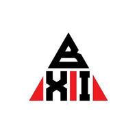 Diseño de logotipo de letra triangular bxi con forma de triángulo. monograma de diseño del logotipo del triángulo bxi. plantilla de logotipo de vector de triángulo bxi con color rojo. logotipo triangular bxi logotipo simple, elegante y lujoso.