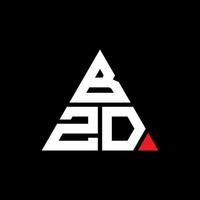 Diseño de logotipo de letra triangular bzd con forma de triángulo. monograma de diseño del logotipo del triángulo bzd. plantilla de logotipo de vector de triángulo bzd con color rojo. logotipo triangular bzd logotipo simple, elegante y lujoso.