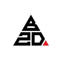 Diseño de logotipo de letra triangular bzd con forma de triángulo. monograma de diseño del logotipo del triángulo bzd. plantilla de logotipo de vector de triángulo bzd con color rojo. logotipo triangular bzd logotipo simple, elegante y lujoso.