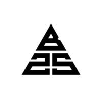 diseño de logotipo de letra triangular bzs con forma de triángulo. monograma de diseño del logotipo del triángulo bzs. plantilla de logotipo de vector de triángulo bzs con color rojo. logotipo triangular bzs logotipo simple, elegante y lujoso.