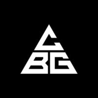 diseño de logotipo de letra de triángulo cbg con forma de triángulo. monograma de diseño de logotipo de triángulo cbg. plantilla de logotipo de vector de triángulo cbg con color rojo. logotipo triangular cbg logotipo simple, elegante y lujoso.