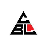 diseño de logotipo de letra de triángulo cbl con forma de triángulo. monograma de diseño de logotipo de triángulo cbl. plantilla de logotipo de vector de triángulo cbl con color rojo. logotipo triangular cbl logotipo simple, elegante y lujoso.