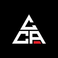 diseño de logotipo de letra triangular cca con forma de triángulo. monograma de diseño del logotipo del triángulo cca. plantilla de logotipo de vector de triángulo cca con color rojo. logotipo triangular cca logotipo simple, elegante y lujoso.