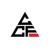 diseño de logotipo de letra triangular ccf con forma de triángulo. monograma de diseño del logotipo del triángulo ccf. plantilla de logotipo de vector de triángulo ccf con color rojo. logotipo triangular ccf logotipo simple, elegante y lujoso.