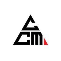 CCM triangle letter logo design with triangle shape. CCM triangle logo design monogram. CCM triangle vector logo template with red color. CCM triangular logo Simple, Elegant, and Luxurious Logo.