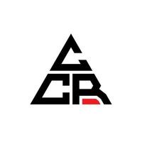 CCR triangle letter logo design with triangle shape. CCR triangle logo design monogram. CCR triangle vector logo template with red color. CCR triangular logo Simple, Elegant, and Luxurious Logo.