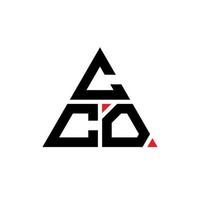 Diseño de logotipo de letra triangular cco con forma de triángulo. monograma de diseño del logotipo del triángulo cco. plantilla de logotipo de vector de triángulo cco con color rojo. logo triangular cco logo simple, elegante y lujoso.