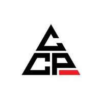 diseño de logotipo de letra triangular ccp con forma de triángulo. monograma de diseño del logotipo del triángulo ccp. plantilla de logotipo de vector de triángulo ccp con color rojo. logotipo triangular ccp logotipo simple, elegante y lujoso.