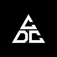 diseño de logotipo de letra triangular cdc con forma de triángulo. monograma de diseño de logotipo de triángulo cdc. plantilla de logotipo de vector de triángulo cdc con color rojo. logotipo triangular de cdc logotipo simple, elegante y lujoso.