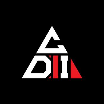 CDI triangle letter logo design with triangle shape. CDI triangle logo design monogram. CDI triangle vector logo template with red color. CDI triangular logo Simple, Elegant, and Luxurious Logo.
