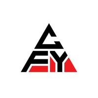 cfy diseño de logotipo de letra triangular con forma de triángulo. monograma de diseño de logotipo de triángulo cfy. plantilla de logotipo de vector de triángulo cfy con color rojo. logotipo triangular cfy logotipo simple, elegante y lujoso.