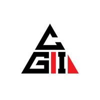 diseño de logotipo de letra triangular cgi con forma de triángulo. monograma de diseño de logotipo de triángulo cgi. plantilla de logotipo de vector de triángulo cgi con color rojo. logotipo triangular cgi logotipo simple, elegante y lujoso.