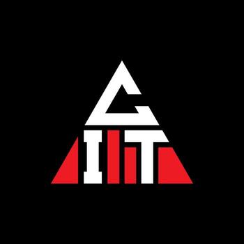 CIT triangle letter logo design with triangle shape. CIT triangle logo design monogram. CIT triangle vector logo template with red color. CIT triangular logo Simple, Elegant, and Luxurious Logo.