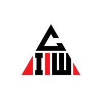 CIW triangle letter logo design with triangle shape. CIW triangle logo design monogram. CIW triangle vector logo template with red color. CIW triangular logo Simple, Elegant, and Luxurious Logo.