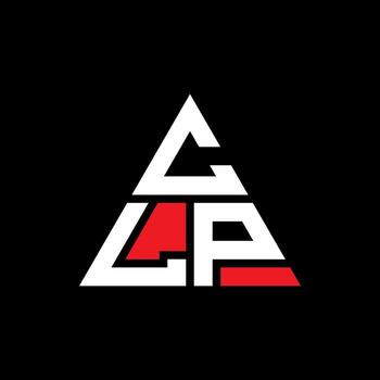 CLP triangle letter logo design with triangle shape. CLP triangle logo design monogram. CLP triangle vector logo template with red color. CLP triangular logo Simple, Elegant, and Luxurious Logo.