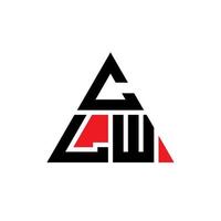 CLW triangle letter logo design with triangle shape. CLW triangle logo design monogram. CLW triangle vector logo template with red color. CLW triangular logo Simple, Elegant, and Luxurious Logo.