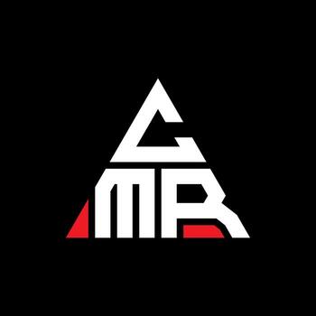CMR triangle letter logo design with triangle shape. CMR triangle logo design monogram. CMR triangle vector logo template with red color. CMR triangular logo Simple, Elegant, and Luxurious Logo.