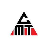 CMT triangle letter logo design with triangle shape. CMT triangle logo design monogram. CMT triangle vector logo template with red color. CMT triangular logo Simple, Elegant, and Luxurious Logo.