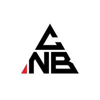 cnb diseño de logotipo de letra triangular con forma de triángulo. monograma de diseño del logotipo del triángulo cnb. plantilla de logotipo de vector de triángulo cnb con color rojo. logotipo triangular cnb logotipo simple, elegante y lujoso.