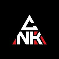 cnk diseño de logotipo de letra triangular con forma de triángulo. monograma de diseño del logotipo del triángulo cnk. plantilla de logotipo de vector de triángulo cnk con color rojo. logotipo triangular cnk logotipo simple, elegante y lujoso.