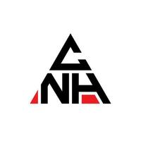 CNH triangle letter logo design with triangle shape. CNH triangle logo design monogram. CNH triangle vector logo template with red color. CNH triangular logo Simple, Elegant, and Luxurious Logo.