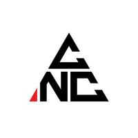 diseño de logotipo de letra triangular cnc con forma de triángulo. monograma de diseño de logotipo de triángulo cnc. plantilla de logotipo de vector de triángulo cnc con color rojo. logotipo triangular cnc logotipo simple, elegante y lujoso.