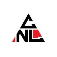 CNL triangle letter logo design with triangle shape. CNL triangle logo design monogram. CNL triangle vector logo template with red color. CNL triangular logo Simple, Elegant, and Luxurious Logo.