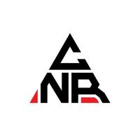 CNR triangle letter logo design with triangle shape. CNR triangle logo design monogram. CNR triangle vector logo template with red color. CNR triangular logo Simple, Elegant, and Luxurious Logo.