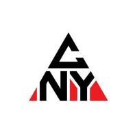 cny diseño de logotipo de letra triangular con forma de triángulo. monograma de diseño de logotipo de triángulo cny. plantilla de logotipo de vector de triángulo cny con color rojo. logotipo triangular cny logotipo simple, elegante y lujoso.