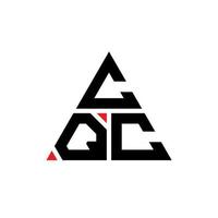 diseño de logotipo de letra triangular cqc con forma de triángulo. monograma de diseño del logotipo del triángulo cqc. plantilla de logotipo de vector de triángulo cqc con color rojo. logotipo triangular cqc logotipo simple, elegante y lujoso.