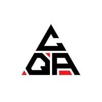 CQA triangle letter logo design with triangle shape. CQA triangle logo design monogram. CQA triangle vector logo template with red color. CQA triangular logo Simple, Elegant, and Luxurious Logo.