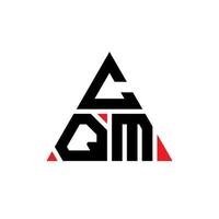 diseño de logotipo de letra triangular cqm con forma de triángulo. monograma de diseño de logotipo de triángulo cqm. plantilla de logotipo de vector de triángulo cqm con color rojo. logotipo triangular cqm logotipo simple, elegante y lujoso.