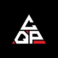 CQP triangle letter logo design with triangle shape. CQP triangle logo design monogram. CQP triangle vector logo template with red color. CQP triangular logo Simple, Elegant, and Luxurious Logo.
