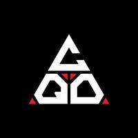 diseño de logotipo de letra triangular cqo con forma de triángulo. monograma de diseño del logotipo del triángulo cqo. plantilla de logotipo de vector de triángulo cqo con color rojo. logotipo triangular cqo logotipo simple, elegante y lujoso.