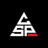 CSP triangle letter logo design with triangle shape. CSP triangle logo design monogram. CSP triangle vector logo template with red color. CSP triangular logo Simple, Elegant, and Luxurious Logo.