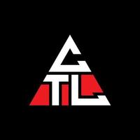 diseño de logotipo de letra de triángulo ctl con forma de triángulo. monograma de diseño de logotipo de triángulo ctl. plantilla de logotipo de vector de triángulo ctl con color rojo. logotipo triangular ctl logotipo simple, elegante y lujoso.