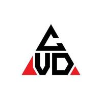 diseño de logotipo de letra de triángulo cvd con forma de triángulo. monograma de diseño de logotipo de triángulo cvd. plantilla de logotipo de vector de triángulo cvd con color rojo. logotipo triangular cvd logotipo simple, elegante y lujoso.