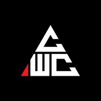 diseño de logotipo de letra triangular cwc con forma de triángulo. monograma de diseño del logotipo del triángulo cwc. plantilla de logotipo de vector de triángulo cwc con color rojo. logotipo triangular cwc logotipo simple, elegante y lujoso.