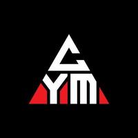 diseño de logotipo de letra de triángulo cym con forma de triángulo. monograma de diseño de logotipo de triángulo cym. plantilla de logotipo de vector de triángulo cym con color rojo. logo triangular cym logo simple, elegante y lujoso.