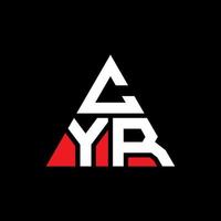 diseño de logotipo de letra de triángulo cyr con forma de triángulo. monograma de diseño de logotipo de triángulo cyr. plantilla de logotipo de vector de triángulo cyr con color rojo. logo triangular cyr logo simple, elegante y lujoso.
