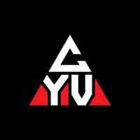 diseño de logotipo de letra de triángulo cyv con forma de triángulo. monograma de diseño de logotipo de triángulo cyv. plantilla de logotipo de vector de triángulo cyv con color rojo. logotipo triangular cyv logotipo simple, elegante y lujoso.