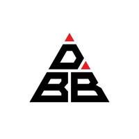 DBB triangle letter logo design with triangle shape. DBB triangle logo design monogram. DBB triangle vector logo template with red color. DBB triangular logo Simple, Elegant, and Luxurious Logo.