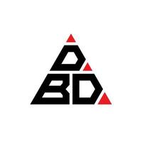 Diseño de logotipo de letra de triángulo dbd con forma de triángulo. Monograma de diseño del logotipo del triángulo dbd. plantilla de logotipo de vector de triángulo dbd con color rojo. logo triangular dbd logo simple, elegante y lujoso.