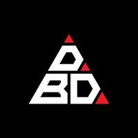 Diseño de logotipo de letra de triángulo dbd con forma de triángulo. monograma de diseño del logotipo del triángulo dbd. plantilla de logotipo de vector de triángulo dbd con color rojo. logo triangular dbd logo simple, elegante y lujoso.