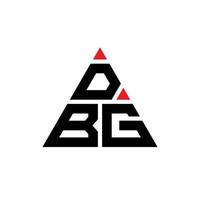 Diseño de logotipo de letra de triángulo dbg con forma de triángulo. monograma de diseño del logotipo del triángulo dbg. plantilla de logotipo de vector de triángulo dbg con color rojo. logotipo triangular dbg logotipo simple, elegante y lujoso.