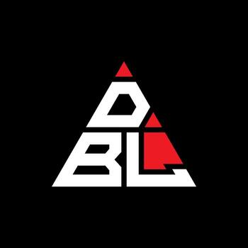 DBL triangle letter logo design with triangle shape. DBL triangle logo design monogram. DBL triangle vector logo template with red color. DBL triangular logo Simple, Elegant, and Luxurious Logo.